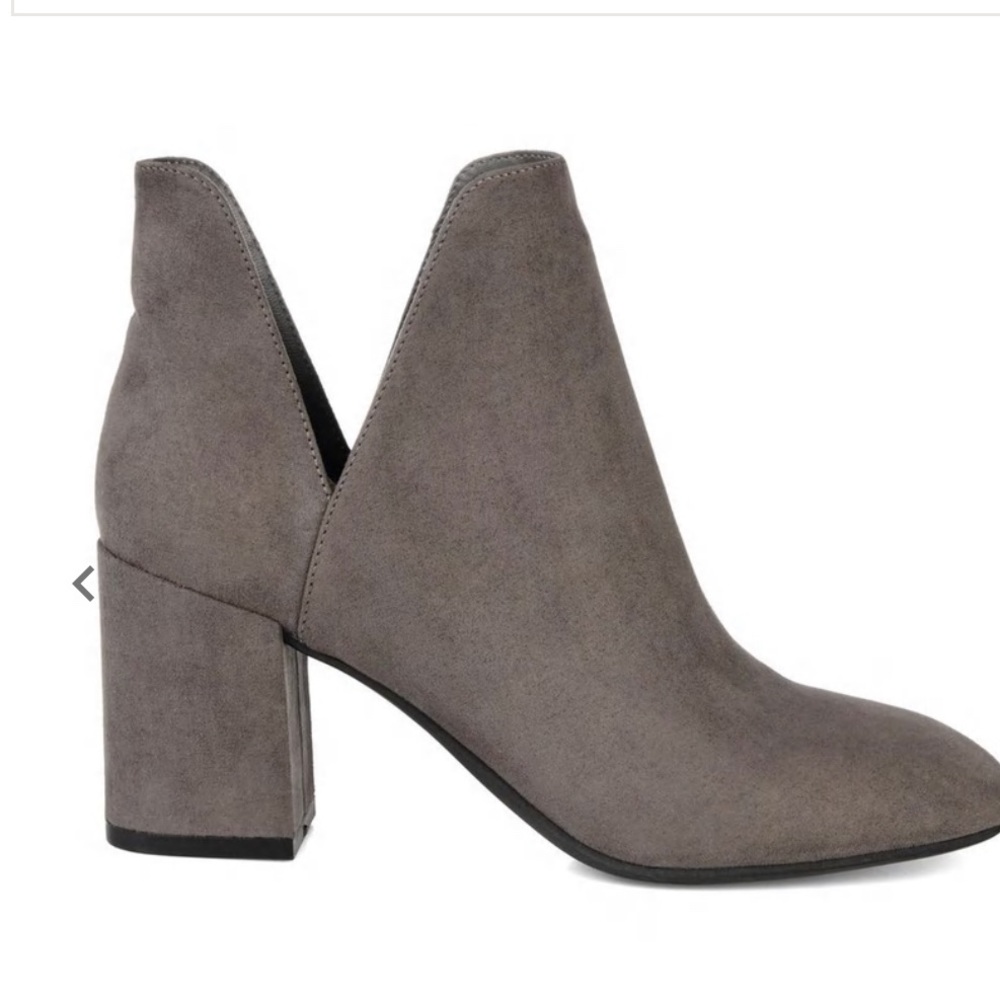 WOMEN'S JOURNEE COLLECTION GWENN SIDE SLIT BOOTIES Gray 7.5 New Never Worn
